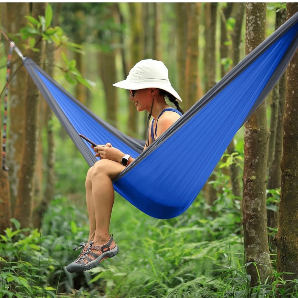 NEW Kootek Portable Hammock w/Straps 210T Camping Hiking Beach Tree Hanging Blue